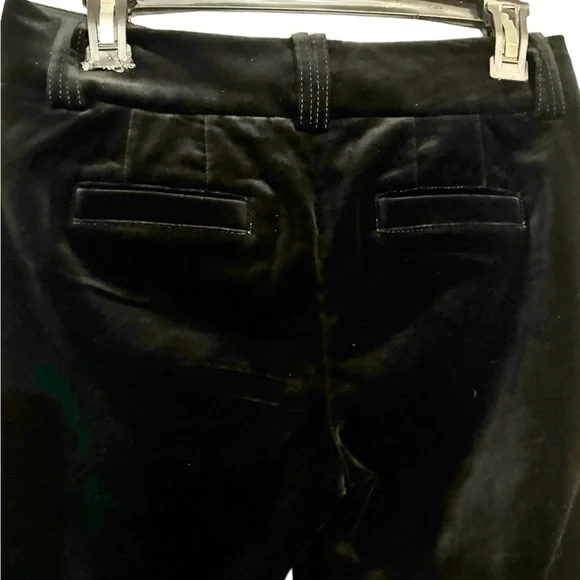 GORGEOUS  #FALL2025  BANANA REPUBLIC   BLACK VELVET TROUSER/PANTS  SIZE: 0  #W - Picture 3 of 11